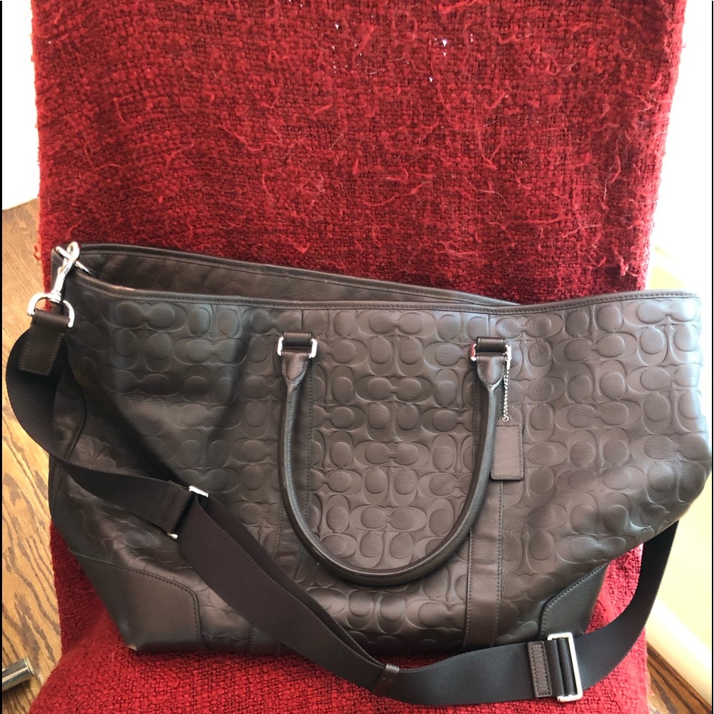 Large Coach travel bag, all leather, almost new. - Picture 2 of 5